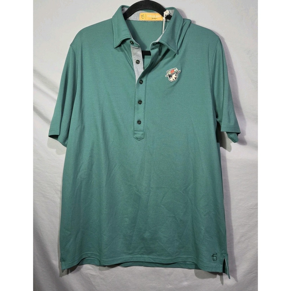 NWT Field‎ Day Sporting Co Chicago Fan Boy Men's Large Pima Golf Polo Shirt Prep